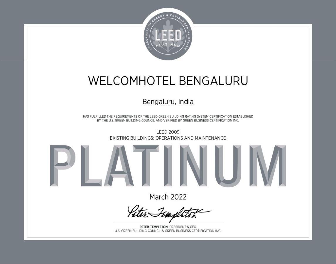فندق ويلكوم هوتل بنجالور بنغالور المظهر الخارجي الصورة Platinum Certificate